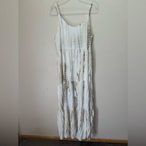 NWT White Waves Maxi Sundress